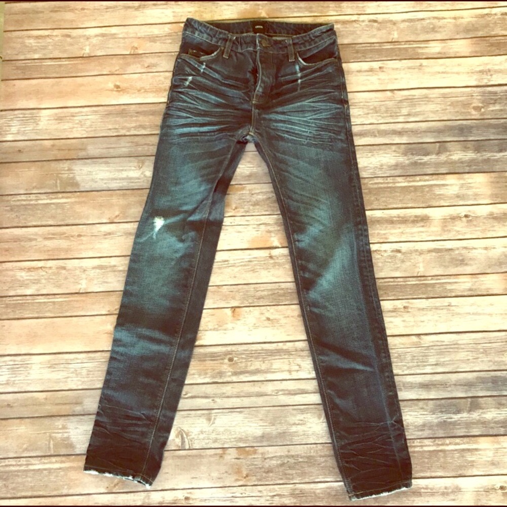 Dark Wash Ripped Jeans